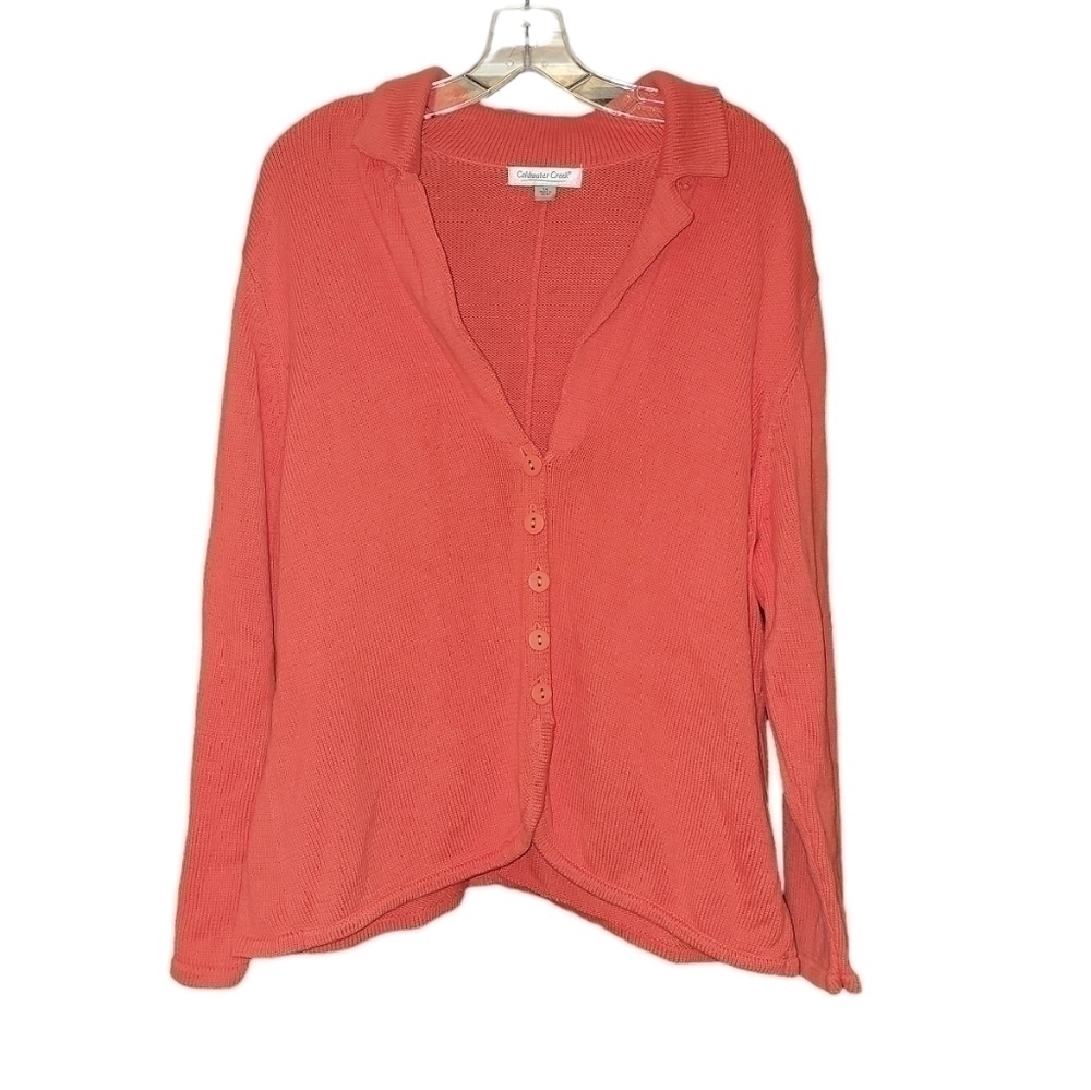 Coldwater creek size large knit sweater cardigan buttons on front